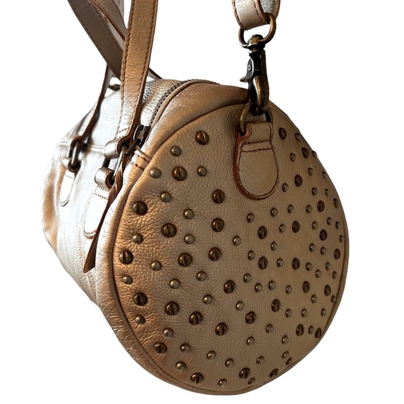 Frye Gold Studded Leather Shoulder Bag main image 7